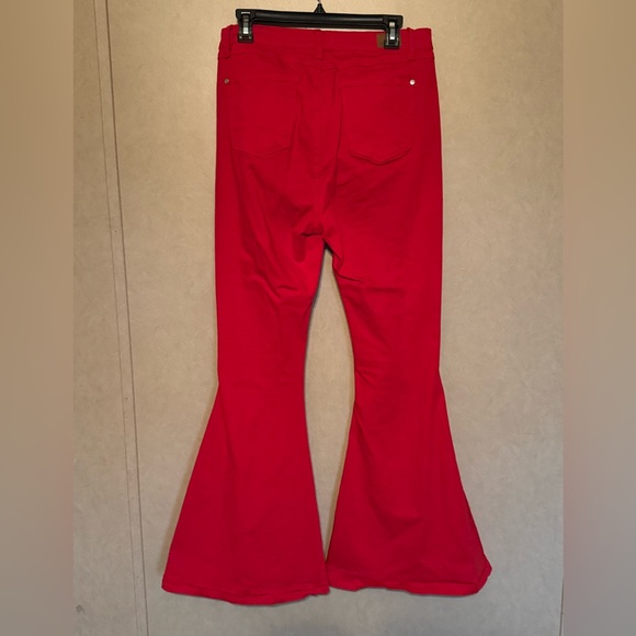 Judy Blue Cherry Red Flare Jeans - Picture 2 of 3